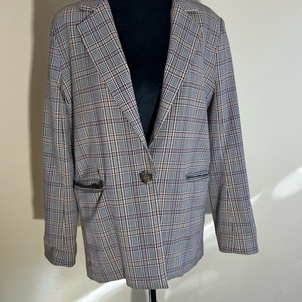 Classic multicolor Plaid women Blazer S